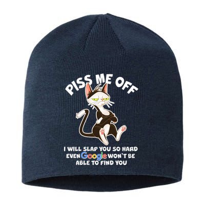 Funny Piss Me Off Cat Meme Sustainable Beanie