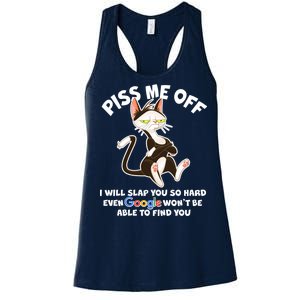 Funny Piss Me Off Cat Meme Women's Racerback Tank