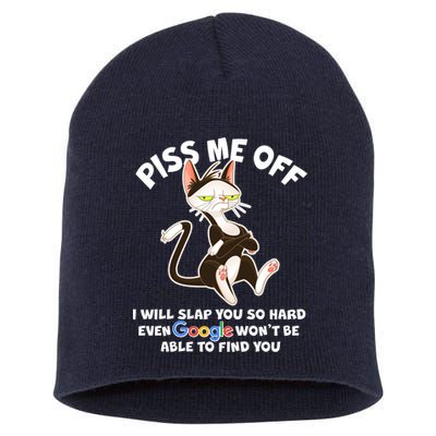 Funny Piss Me Off Cat Meme Short Acrylic Beanie