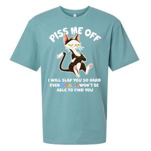 Funny Piss Me Off Cat Meme Sueded Cloud Jersey T-Shirt