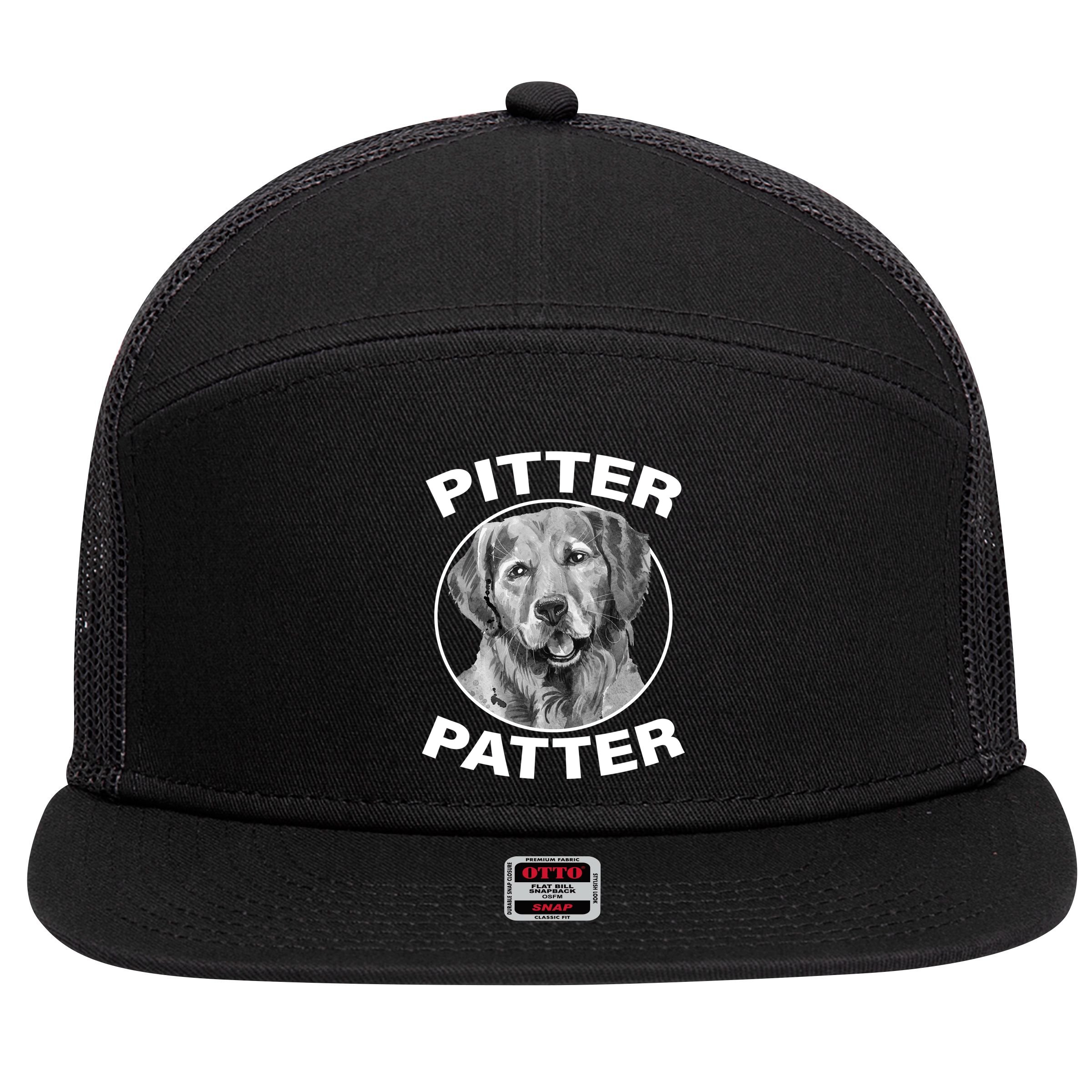 Funny Pitter-Patter Arch 7 Panel Mesh Trucker Snapback Hat