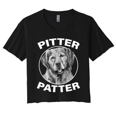 Funny Pitter-Patter Arch Women's Crop Top Tee