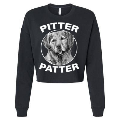 Funny Pitter-Patter Arch Cropped Pullover Crew
