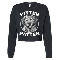 Funny Pitter-Patter Arch Cropped Pullover Crew