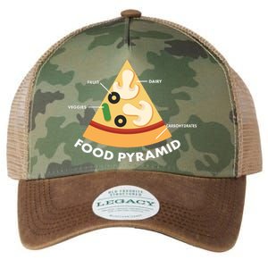 Funny Pizza Food Pyramid Legacy Tie Dye Trucker Hat