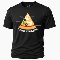 Funny Pizza Food Pyramid Cooling Performance Crew T-Shirt