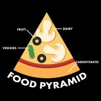 Funny Pizza Food Pyramid Cooling Performance Crew T-Shirt
