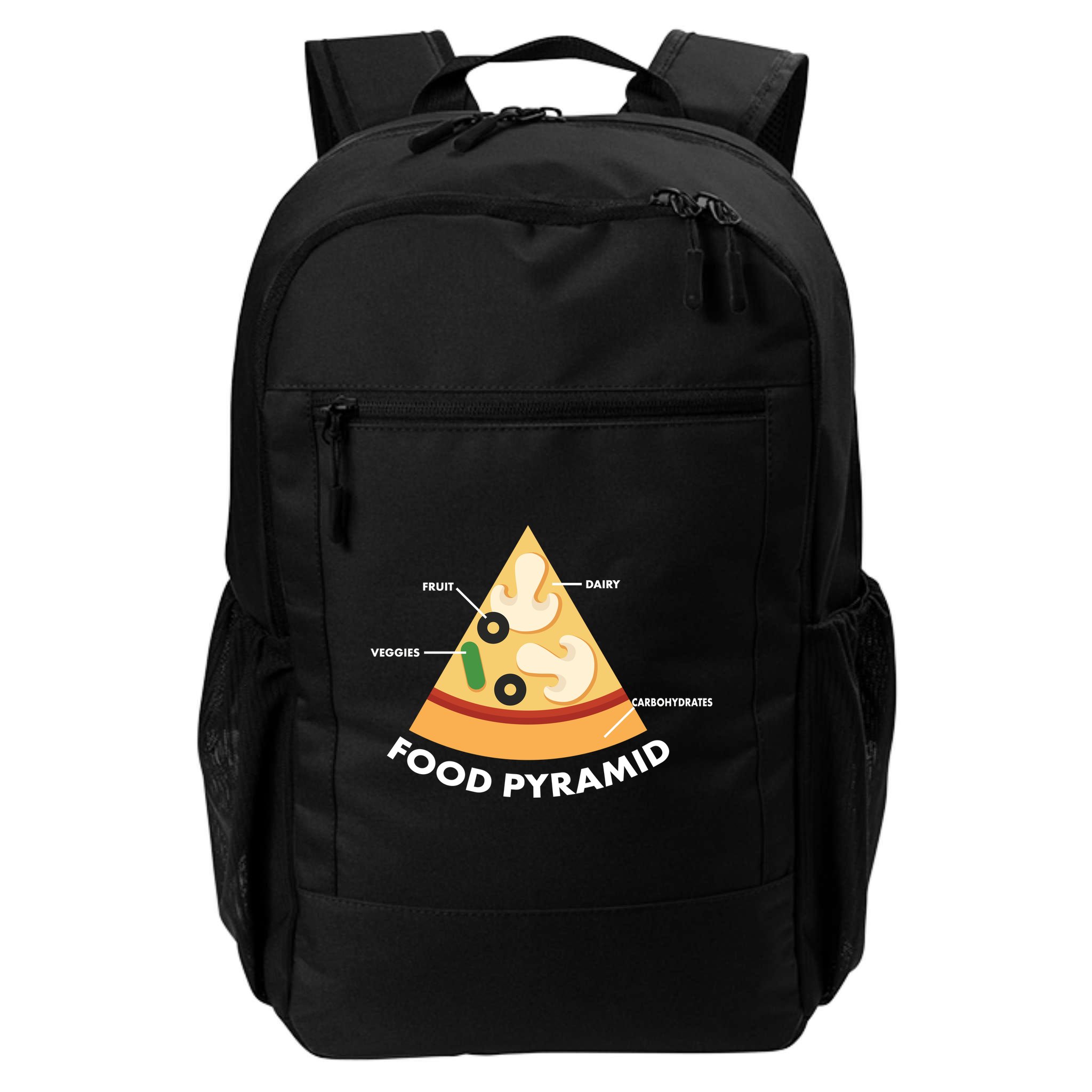 Funny Pizza Food Pyramid Backpack