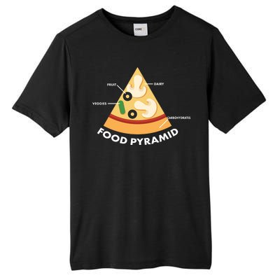 Funny Pizza Food Pyramid Tall Fusion ChromaSoft Performance T-Shirt