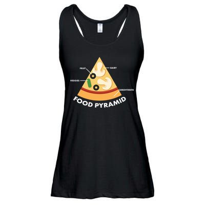 Funny Pizza Food Pyramid Ladies Essential Flowy Tank