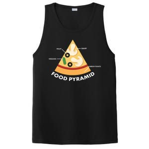 Funny Pizza Food Pyramid PosiCharge Competitor Tank