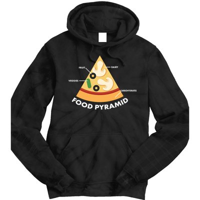Funny Pizza Food Pyramid Tie Dye Hoodie