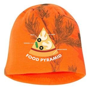 Funny Pizza Food Pyramid Kati - Camo Knit Beanie