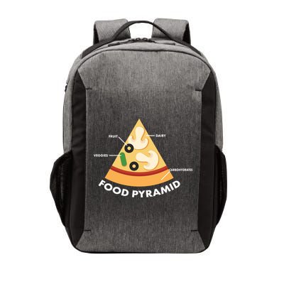 Funny Pizza Food Pyramid Vector Backpack
