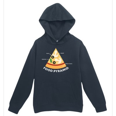 Funny Pizza Food Pyramid Urban Pullover Hoodie