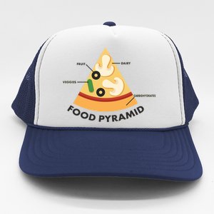 Funny Pizza Food Pyramid Trucker Hat