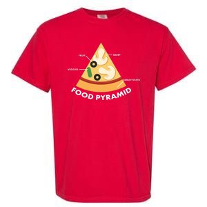 Funny Pizza Food Pyramid Garment-Dyed Heavyweight T-Shirt