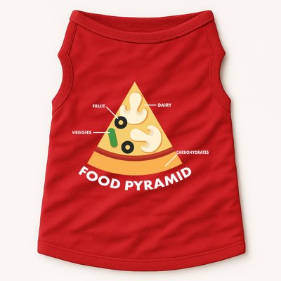 Funny Pizza Food Pyramid Doggie Tank