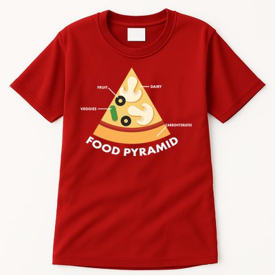 Funny Pizza Food Pyramid Tall T-Shirt