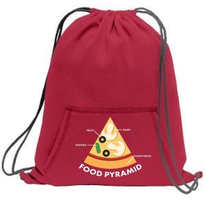 Funny Pizza Food Pyramid Sweatshirt Cinch Pack Bag