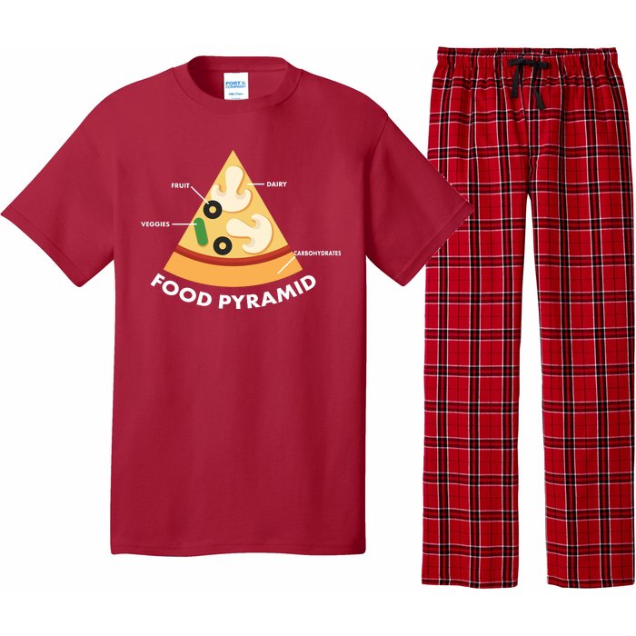 Funny Pizza Food Pyramid Pajama Set