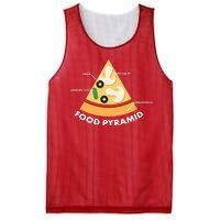 Funny Pizza Food Pyramid Mesh Reversible Basketball Jersey Tank