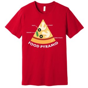 Funny Pizza Food Pyramid Premium T-Shirt