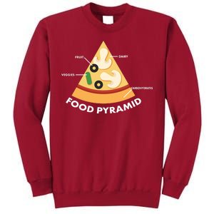 Funny Pizza Food Pyramid Tall Sweatshirt