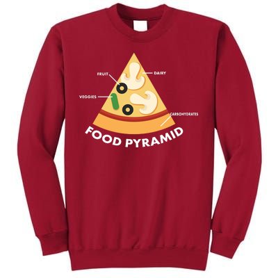 Funny Pizza Food Pyramid Tall Sweatshirt