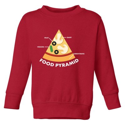 Funny Pizza Food Pyramid Toddler Sweatshirt
