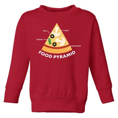 Funny Pizza Food Pyramid Toddler Sweatshirt