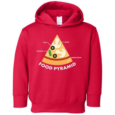 Funny Pizza Food Pyramid Toddler Hoodie