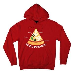 Funny Pizza Food Pyramid Tall Hoodie