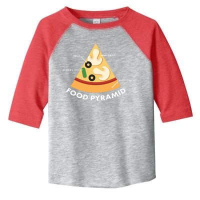 Funny Pizza Food Pyramid Toddler Fine Jersey T-Shirt