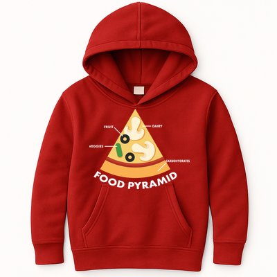 Funny Pizza Food Pyramid Kids Hoodie