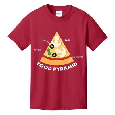 Funny Pizza Food Pyramid Kids T-Shirt