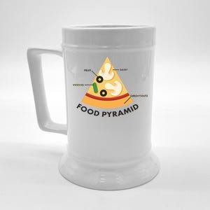 Funny Pizza Food Pyramid Beer Stein