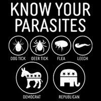 Funny Political Meme Know Your Parasites 7-Panel Snapback Hat