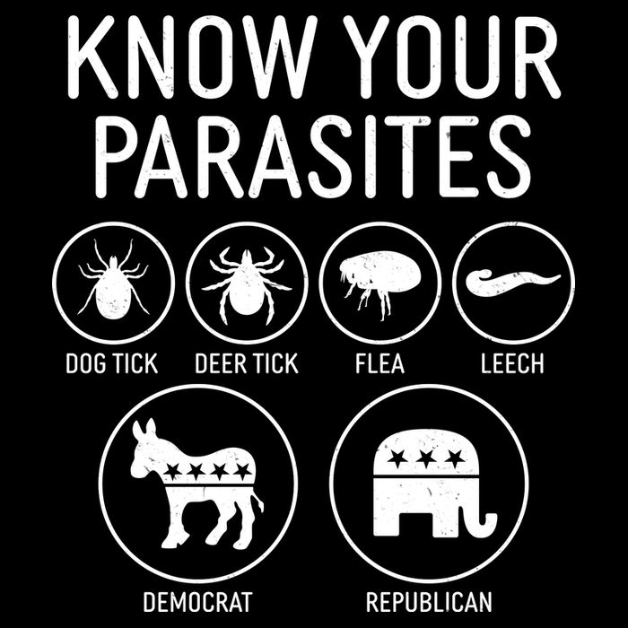 Funny Political Meme Know Your Parasites 7-Panel Snapback Hat