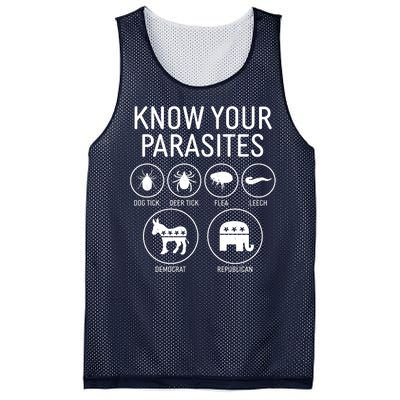 Funny Political Meme Know Your Parasites Mesh Reversible Basketball Jersey Tank