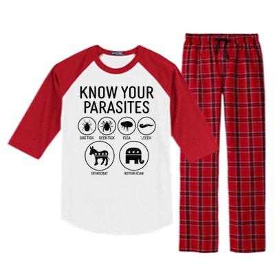 Funny Political Meme Know Your Parasites Raglan Sleeve Pajama Set