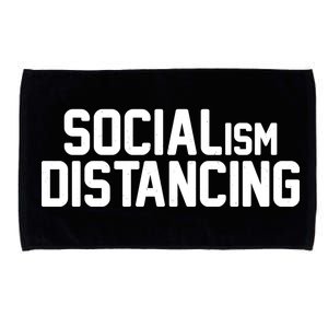 Funny Political Socialism Distancing  Microfiber Hand Towel