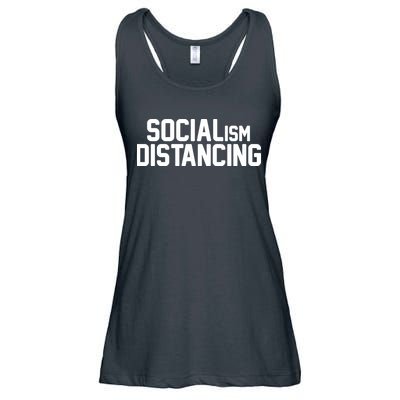 Funny Political Socialism Distancing  Ladies Essential Flowy Tank