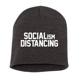 Funny Political Socialism Distancing  Short Acrylic Beanie