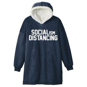 Funny Political Socialism Distancing  Hooded Wearable Blanket