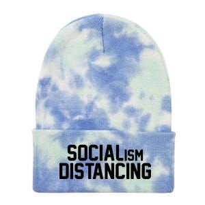 Funny Political Socialism Distancing  Tie Dye 12in Knit Beanie