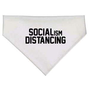 Funny Political Socialism Distancing  USA-Made Doggie Bandana