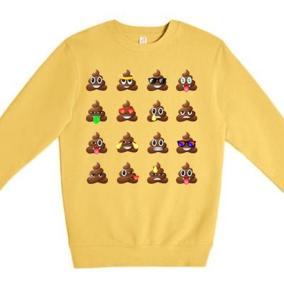 Funny Poop Emoji's Smiley Premium Crewneck Sweatshirt