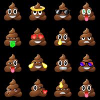 Funny Poop Emoji's Smiley Flexfit Unipanel Trucker Cap