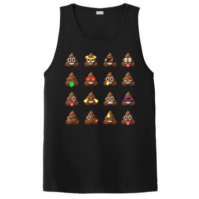 Funny Poop Emoji's Smiley PosiCharge Competitor Tank